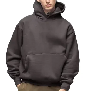 Athletic 100% Cotton Pullover Hoodies for Men Various Colored Oversized Heavyweight Plus Size Sweatshirts