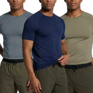 Athletic Active Wear Slim Fit Men’s T shirts Curve Hem Blank Workout Fitness Sportswear Gym Training Tshirt