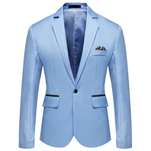 Autumn Men’s Fashion Slim Single Breasted Jacket Liu Ming Hot Products Wedding Party Business Formal Suit Blazer Plus Size Coat