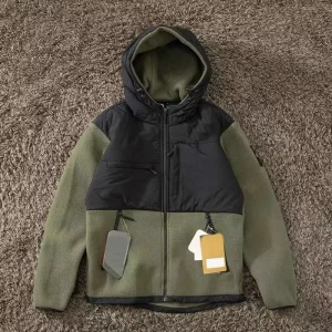 Autumn Winter Men’s Casual Padded Heated Coat Warm Hooded Jacket Patchwork Design Blouson Zipper
