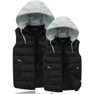 Autumn Winter Men’s Thickened Vest Outer Wear Casual Zipper Cotton Padded Vests OEM Service