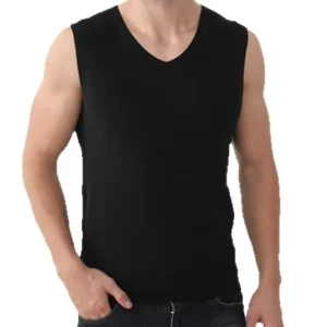 Autumn Winter Thermal Vest for Men Custom Knitted Stacked Vest for Fitness Thin Non-Marking V-Neck Outer Wear