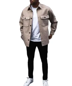 Autumn and Winter Casual Men’s Jacket Woolen Coat Jacket Men’s Coat
