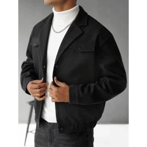 Autumn and Winter Lapel Men’s Coat Casual Sports Business