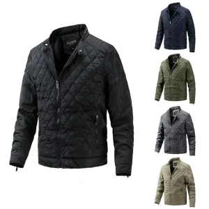 Autumn and Winter Men’s Fashion Winter Warm Jacket with Stand Collar Men’s Jacket