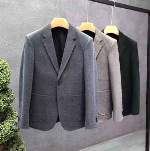 Autumn and Winter Thick Woolen Suit Men’s Jacket Slim Fit High-end Casual Korean Version Suit Men
