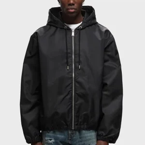 BINBEIER Custom Black Jackets For Men High Quality Men’s Jackets Zipper Up Hooded Windbreaker Jackets Low MOQ