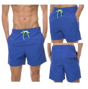BSCI Factory Casual Men’s Beach Shorts Cargo Style Swimwear with Drawstring Closure Breathable Quick Dry Anti Wrinkle Features