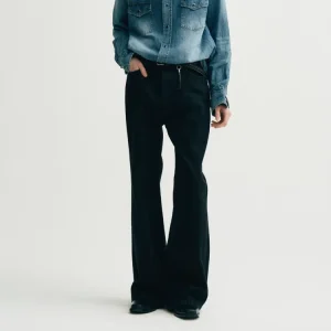 Baggy Bootcut Black Men’s Jeans for Casual Everyday Wear High Rise Boot Cut Jeans for Men