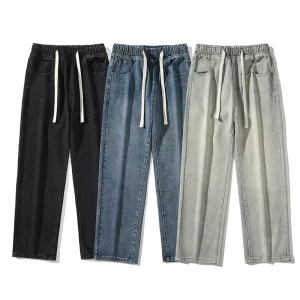 Baggy Oversized Casual Vintage Denim Pants Soft Streetwear Hiphop Fashion Cotton Jeans For Man