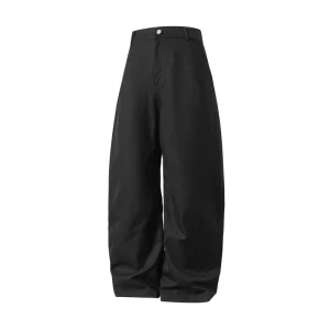 Baggy Wide Leg Trousers Pleated Design Pants Custom Men Zipper Fly Straight