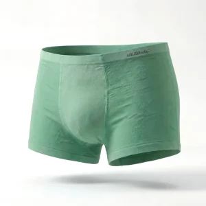 Bamboo Rayon Men’s Seamless Boxer Briefs No Show Fit Ultra Soft Breathable Comfortable Casual Everyday Underwear