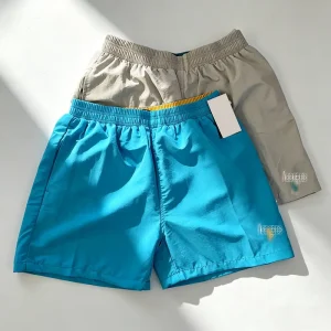 Beachwear for Men Quick Dry Swimming Anti-static Beach Shorts Summer Solid Drawstring Men’s Swimwear Shorts