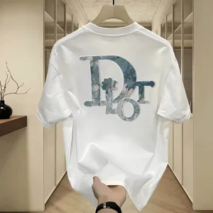 Big News Pure Cotton Summer Short Sleeve Men’s T Shirt Breathable Loose Fit Casual Plus Size Letter Print 250g