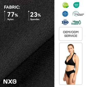 Bikini Tops Activewear Fabric Pro Knit 77% Nylon 23% Spandex Breathable Snag-Resistant 165GSM REACH Compliant