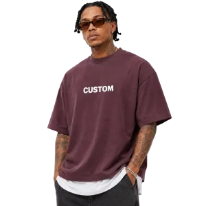 Black Clothes Men’s Clothing T Shirt Manufacturer High Quality 100% Cotton Drop Shoulder Oversized Cropped T Shirt Men Casual
