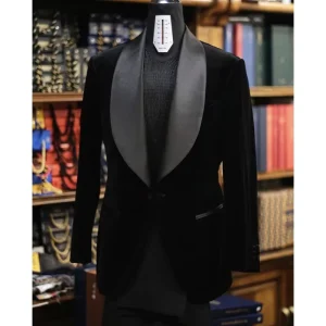 Black Velvet Satin Shawl Lapel Men Suits Groom Wear Tuxedos Slim Fit Prom Blazer Wedding Terno Masculino 2 Pcs Jacket+Pants