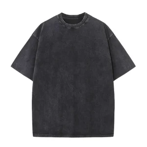 Blank Casual Customized Black Men’s Oversized T Shirts Vintage Washed Streetwear 100% Jersey Cotton High Quality T shirt