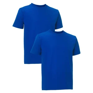 Blue Regular Fit and Short Sleeve Custom Made Artswear Sports Cotton Polyester Men’s T Shirts