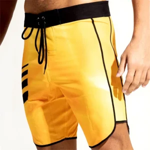 Bodybuilding Athletic Plus Size Striped Beach Shorts Mens Fitness Training Swimwear Gym Workout Quick Dry