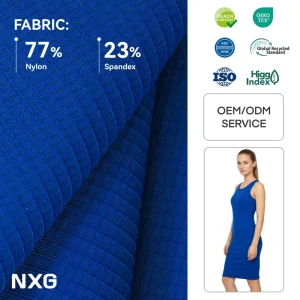 Bodycon Dresses Performance Fabric 77% Nylon 23% Spandex Breathable Quick Dry 170GSM