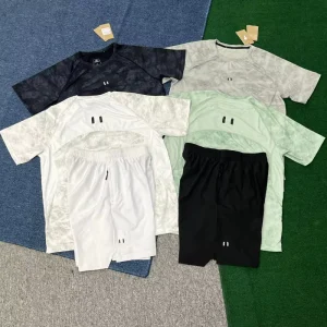 Brand Men’s Quick Dry Activewear Set Athletic Tee and Workout Shorts for Outdoor Sports