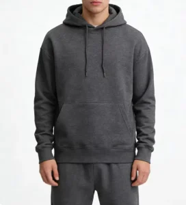 Breathable 100% Cotton Men’s Hooded Casual 2 Piece Plus Size Loose Fit Streetwear Tracksuit Sweat Suit Set