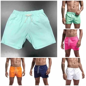 Breathable Custom Private Logo Personal Design Own Brand Drawstring Men’s Short Swimwear Swimsuit Beachwear Swim Trunk OEM ODM