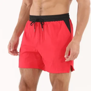 Breathable Men’s Workout Shorts Thin Layer Knitted Activewear For Fitness Training Running Drawstring Waist Printed Sport
