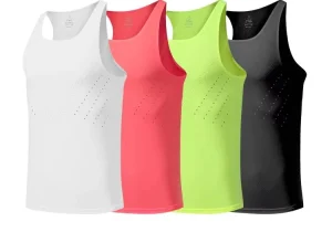 Breathable Quick Drying Mens Running Vest Lightweight Sport Tank Top with Logo