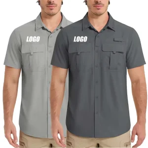 Breathable Shirt Custom Logo Work Men Short Sleeve Customized Shirts With Logo Fishing Shirt for Bulk Buyers