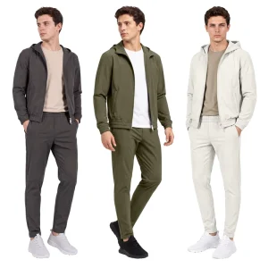 Brown Custom Logo Track Suit Casual Sport Tracksuit For Men