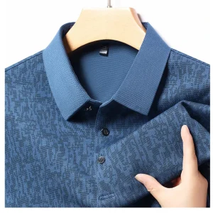 Business Men’s Versatile Long Sleeved T Shirt Breathable Cool Polo Shirt