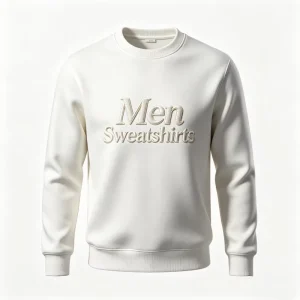 Byval Factory Custom Embroidered Logo Men Crew Neck Hoodie 100% Cotton Knitted Warm Sweatshirt