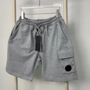 CP Classic Casual Grey Street Fashion 100% Cotton Loose Fit Vintage Shorts for Men