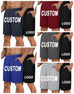 CUSTOM Men’s High Waist Summer Running Shorts Comfortable Polyester Cooling Basketball Outdoor Shorts Solid Pattern Hot Shorts