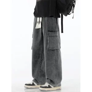 Casual Men’s Clothing Jeans Denim Loose Trousers for Men High Quality Trousers Original Straight Black Men’s Jeans