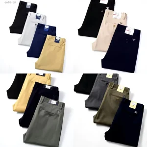 Casual Men’s Pants Lightweight Business Suit Oversized Spring and Summer Black