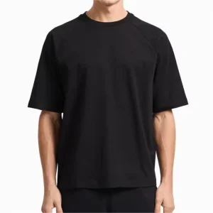 Casual Men’s Regular Solid Color O Neck Polyester Cotton T shirt Summer Breathable Short Sleeve Tshirts