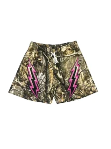 Casual Men’s Running Fitness Shorts Solid Real Color Mid Waist Drawstring Tree Print Mesh Breathable Waterproof Quick Dry