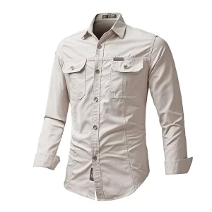 Casual Plus Size High Quality 100% Cotton Men’s Shirt Long Sleeve White Shirts for Men
