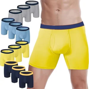 Chafe Free Flat Out Seams Men’s Underwear With Ball Pouch 4-way Stretch Men’s Short Boxer Brief Naked Feeling Soft