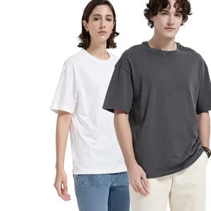China-Germany BYB22000 Vintage Loose-Fit T-Shirt 220 Grams Pure Cotton Men’s Women’s Short Sleeve Slightly Dropped Shoulder