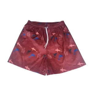 Classic Animal Print Men’s Beach Swim Trunks Soft Breathable Polyester Microfiber Quick Dry Shorts Elastic Waist Drawstring