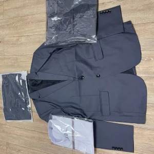 Classic Men’s 4 Piece (blazer+pant+vest+shirt) One or Two Button Navy Blue Men’s Suit Trajes Para Hombre Men’s Suits blazer