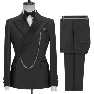 Classic Men’s Suit Casual 2 Piece Set Gentleman Costume Wedding Suits Set Fit Wedding Groom Wear Men’s Business for Men