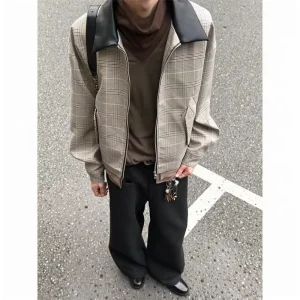 Classic men’s jacket jacket top trendy casual versatile exquisite letter print pattern
