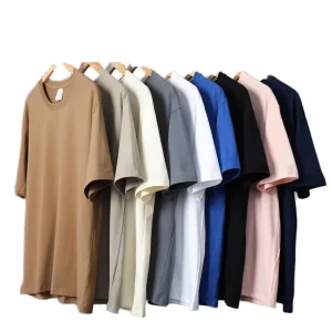Clothing Manufacturer Custom 230g 100% Cotton Blank Drop Shoulder T Shirt Plus Size Men’s T Shirts
