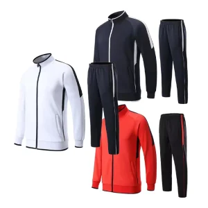 Clothing Manufacturer Full Zip Unisex Gym Sweat Absorbing Windproof Activewear Custom Printed Breathable Stand Collar Training