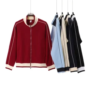 Clothing Manufacturers Custom 380G Men’s Standup Collar Double Zipper Sweatshirt Autumn and Winter Couple Cardigan Casual Jacket